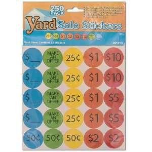  250 Piece Yard Sale Pricing Stickers 