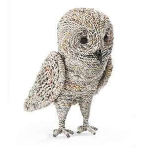  Handcrafted Recycled Newspaper Owl