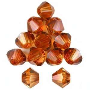  12 Crystal Copper Bicone Swarovski Beads 5301 4mm New 