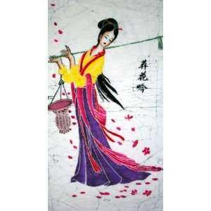   Batik Tapestry Art Ancient Beautiful Chinese Girl: Everything Else