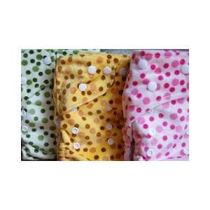    Bubbly Polka Dots Mikly Pocket Diaper   Pink w/Pink Dots: Baby