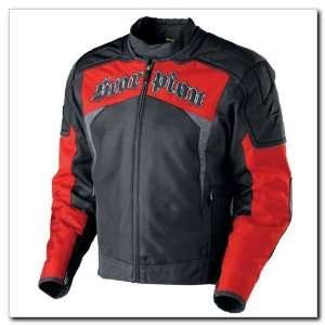   Hat Trick Textile Motorcycle Jacket Red   XLarge 