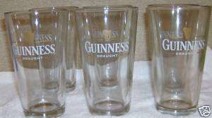 Guinness Draught Beer Glasses 1759 Clear VGC Bar Ware  