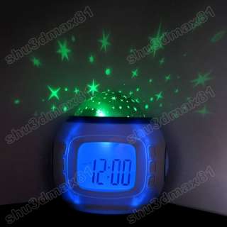 Digital Alarm Clock Music Starry Projection NIGHT LIGHT 1764 Features: