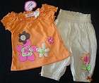 NWT Girls Pink Poodle Fleece Pant Shirt Set YOUNG HEARTS Sz 24 Mos 