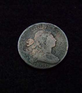 1800 large cent draped bust  