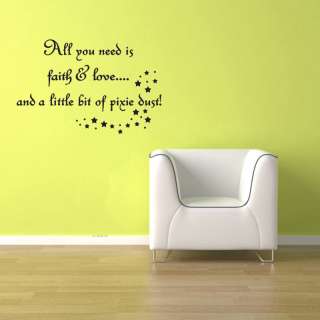 All You Need Love Dust Quote Lettering Vinyl Wall Decal  