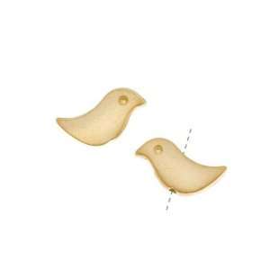   16KT Gold Plated Tiny Bird Beads 7x12.5mm (2) Arts, Crafts & Sewing