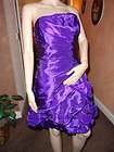 Onyx Nite strapless ruffled bottom dress Prom Purple NWT $129 sz 6