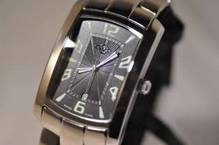 New Mens Gevril GV2 Black Dial Steel Bracelet Swiss Quartz Date Watch 