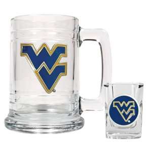  West Virginia Mountaineers Beer Mug & Shot Glass Set 
