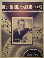Sheet Music DEEP IN THE HEART OF TEXAS 1941  