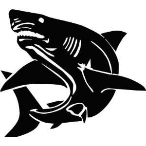  GREAT WHITE SHARK / wall or car   Vinyl Decal   Cool size 