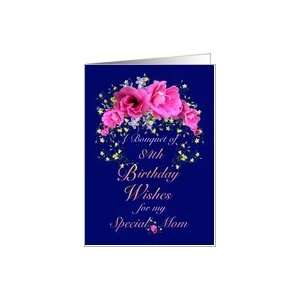 Mom 84th Birthday Bouquet of Wishes Card Health 