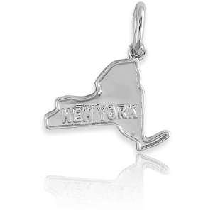   Sterling Silver NY Map Charm Z 8586: Itâ?TMs Charming: Jewelry