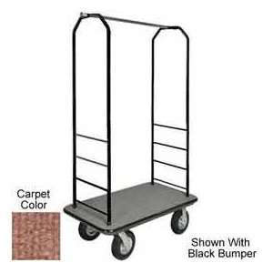  Easy Mover Bellman Cart Black, Tan Carpet, Gray Bumper, 8 