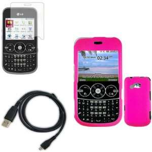  iFase Brand LG 900G Combo Rubber Hot Pink Protective Case 