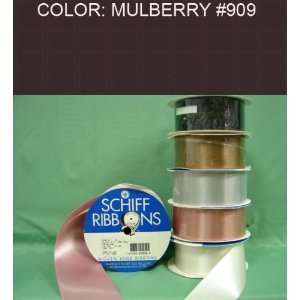   50yds SINGLE FACE SATIN RIBBON Mulberry #909 1/4~USA 