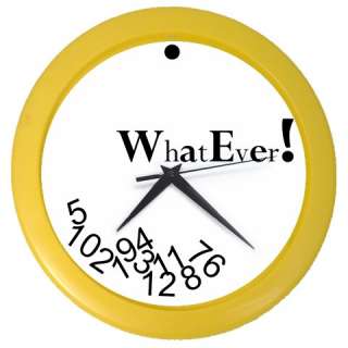 The WHATEVER! NEW ROUND WALL CLOCK 7 Colors Available  
