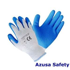  Azusa Safety, L22115 Rubber Coated Gloves, Blue Latex Palm 