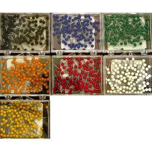  1/16 Inch Map Tacks   Complete Set of All 7 Colors: Office 