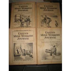  Lot of 40 United Mine Workers Journal w/Ray Zell Cartoons 