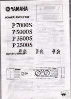 Yamaha P7000/5000/3500/2500S Owners Manual  