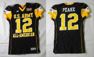 2011 US ARMY ALL AMERICAN GAME USED JERSEY   CHARON PEAKE  