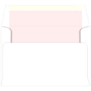 A9 Lined Envelopes   White Pink Lined (50 Pack): Arts 