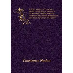   and Tracts for Our Times: Constance Caroline Woodhill Naden: Books
