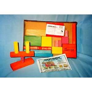  Wooden Educational Stack Toy   Small Set of Building Blocks 