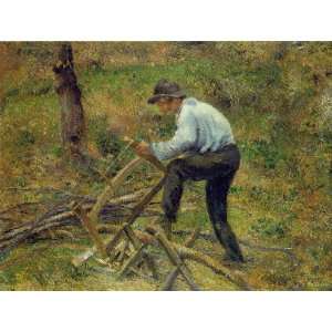  Oil Painting: The Woodcutter: Camille Pissarro Hand 