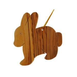  Olive Wood Bunny Ornament: Home & Kitchen