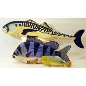  Carved Wood Fish Sculpture 4 Foot: Everything Else