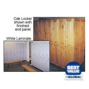  Wood Raised Panel Door Locker 5 Tier 12x16x72 Oak Finish 