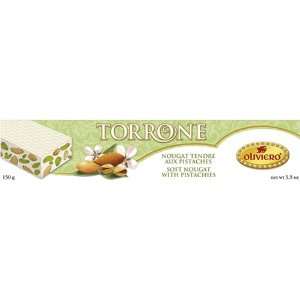 Oliviero Torrone Candy Bar, Pistachio, 5.28 Ounce  Grocery 