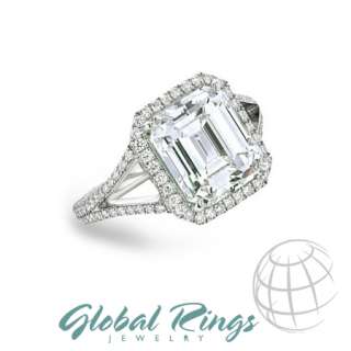 50 CT Emerald Cut Diamond Engagement Ring 14K Gold  