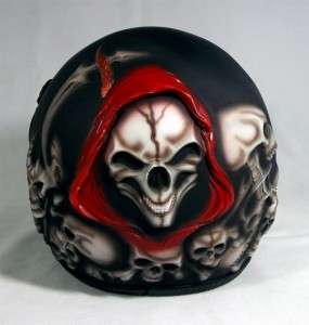 Skeleton Skull *DEATH* 3D Airbrush Motorcycle Helmet  