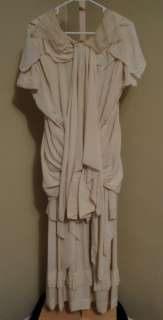 Vintage 1910s Titantic Era Ivory Silk Dress Gown  