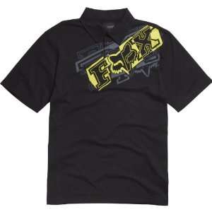  Fox Racing Brazzer Mens Polo Sports Wear Shirt   Black 