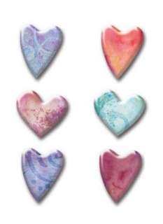 Teri Martin WATERCOLOR HEART JUMBO BRADS ** Sale  