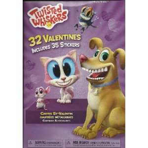   Whiskers Valentine Cards (32) Pack Plus 35 Stickers: Toys & Games