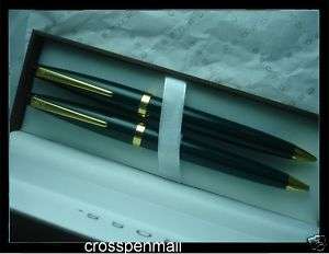 CROSS GREEN LACQUER & 23K Gold Pen Pencil + Bonus  