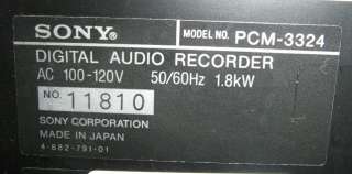 SONY PCM 3324 3324 DIGITAL 24 TRACK RECORDER  