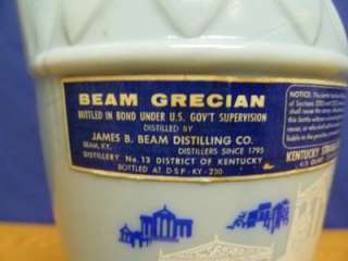 1961 Vintage Jim Beam Grecian Whiskey Bottle X86  