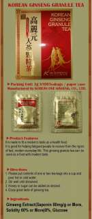 Korean ginseng extract granule health diet tea 3g X100  