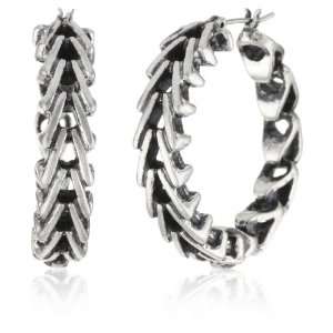   Unchain My Heart Silver Oxidized Fashion Hoop Earring Jewelry