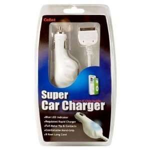  Cellet White Premium Car Charger for Apple iPhone Classic 