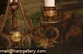 pair of bronze and marble candelabra were electrified many years ago 