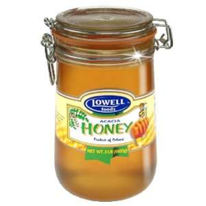 Lowell Foods Acacia Honey, 3 pounds Glass Jar:  Grocery 